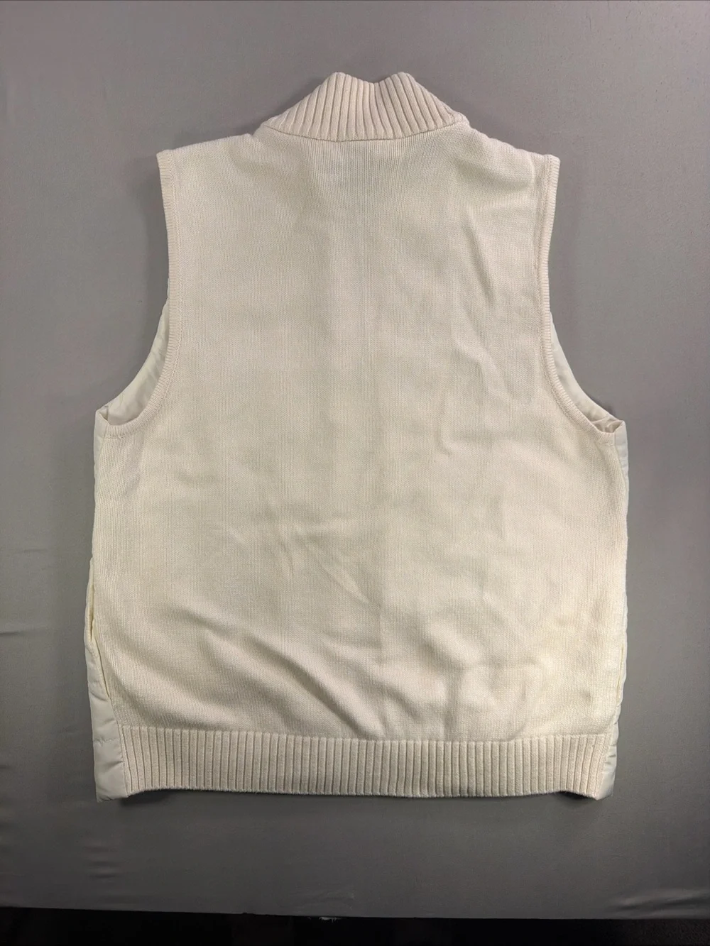 Michael Kors Cream Ribbed-Knit Zip Jacket
